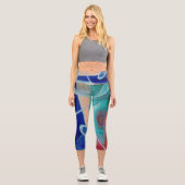 Leggings Capri Octopus Finds A Hat High Waisted Capris (Recto)