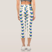 Leggings Capri Oeil de paon arc-en-ciel (Verso)