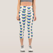Leggings Capri Oeil de paon arc-en-ciel (Recto)