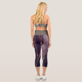 Leggings Capri OM Mandala sur Agate de marbre Personnalisé (Verso)