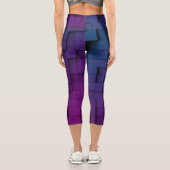 Leggings Capri Ombre foncée géométrique Abstraite (Verso)