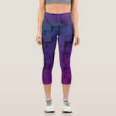 Leggings Capri Ombre foncée géométrique Abstraite (Recto)