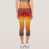 Leggings Capri Ombre jaune rouge orange rouge vibrant (Verso)