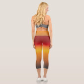 Leggings Capri Ombre jaune rouge orange rouge vibrant (Verso)