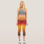Leggings Capri Ombre jaune rouge orange rouge vibrant (Recto)