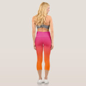 Leggings Capri Ombre rose et orange (Verso)