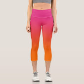Leggings Capri Ombre rose et orange (Recto)