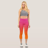 Leggings Capri Ombre rose et orange (Recto)