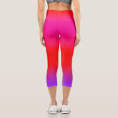 Leggings Capri Ombre rouge violet magenta Festive (Verso)
