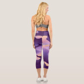 Leggings Capri Ondes violettes (Verso)