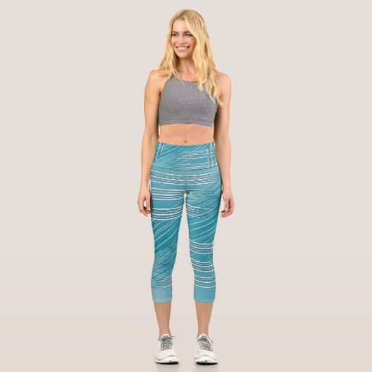 Leggings Capri Opal Turquoise blanc (Recto)