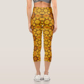 Leggings Capri Or Abstrait Et Design Orange (Verso)