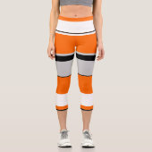 Leggings Capri Orange, blanc, noir et cendré vibre (Recto)