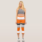 Leggings Capri Orange, blanc, noir et cendré vibre (Recto)