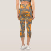 Leggings Capri Orange Mustard Navy Turquoise rayé (Verso)