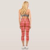 Leggings Capri Orange Pink Tartan (Verso)
