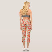 Leggings Capri Orange Poppy Meadow (Verso)