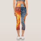 Leggings Capri Oreiller de lancer de basket enflammé (Verso)