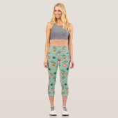Leggings Capri Ornements de chats sur Motif d'arbre (Recto)