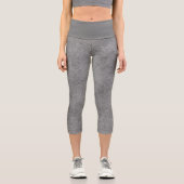 Leggings Capri Paillettes d'Argent Élégantes et Brillantes (Recto)