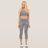 Leggings Capri Paillettes d'Argent Élégantes et Brillantes (Recto)
