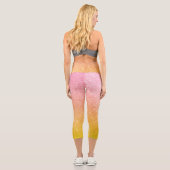 Leggings Capri Paillettes Ombrées Or Jaune Rose scintillant (Verso)