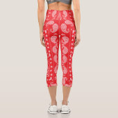 Leggings Capri Paisley Design-1 Capris haut taille (Verso)