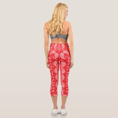 Leggings Capri Paisley Design-1 Capris haut taille (Verso)