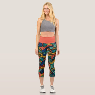 Leggings Capri Paisley haché