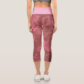 Leggings Capri Paisley Rose Rouge TAILLE SMALL (Verso)
