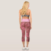Leggings Capri Paisley Rose Rouge TAILLE SMALL (Verso)