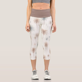 Leggings Capri Palmiers de feu d'artifice