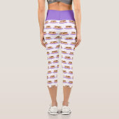 Leggings Capri Pancake Stack Purple Plate Motif (Verso)