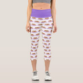 Leggings Capri Pancake Stack Purple Plate Motif (Recto)