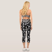 Leggings Capri Panda motif Black BG (Verso)
