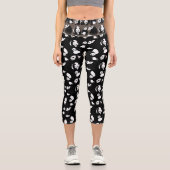 Leggings Capri Panda motif Black BG (Recto)