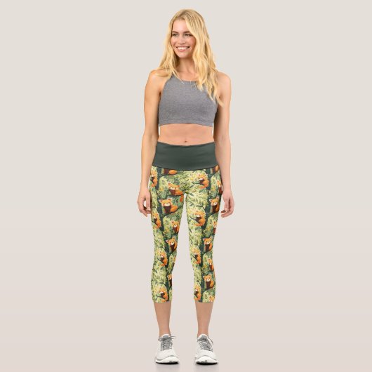 Leggings Capri Panda rouge (Recto)