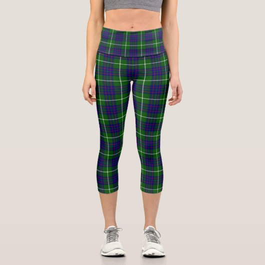 Leggings Capri Panier bleu vert tartan MacIntyre (Recto)