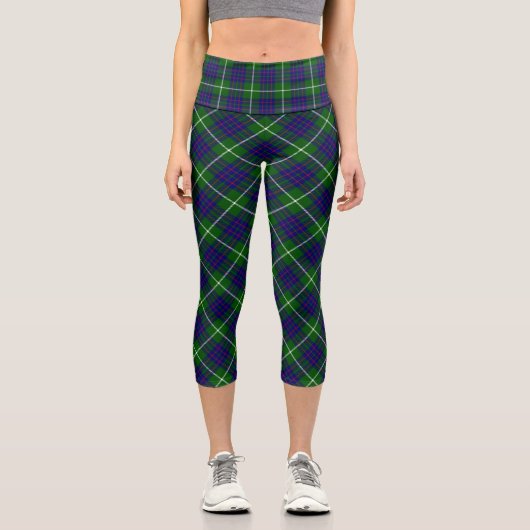 Leggings Capri Panier bleu vert tartan MacIntyre (Recto)