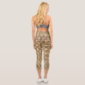 Leggings Capri Panier d'artisanat Texture sans couture (Verso)