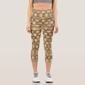 Leggings Capri Panier d'artisanat Texture sans couture (Recto)