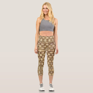 Leggings Capri Panier d'artisanat Texture sans couture