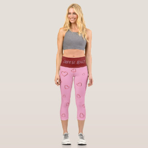 LEGGINGS CAPRI PANIERS CAPRI À HAUTE VOIE - "CHOISIR L'AMOUR"