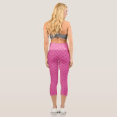 Leggings Capri Paniers et os roses chauds (Verso)