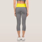 Leggings Capri Panneau Énergie Power Yellow Line (Verso)