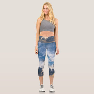 Leggings Capri Pantalon Capri Haut-Taille De La Côte D'Océan