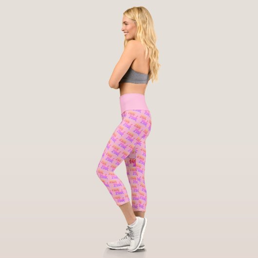 Leggings Capri Pantalon capri rose chaud (Gauche)
