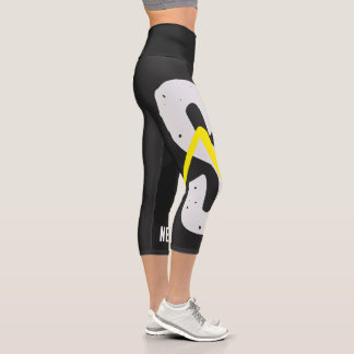 Leggings Capri Pantalon capri taille haute, énergie positive