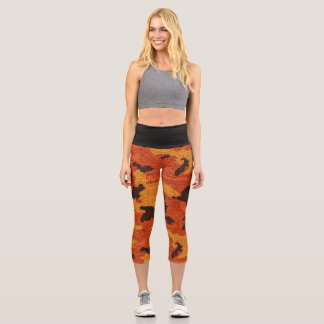 Leggings Capri Pantalon Capri Yoga Imprimé Vibre