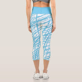 Leggings Capri pantalon de yoga bleu-haut (Verso)